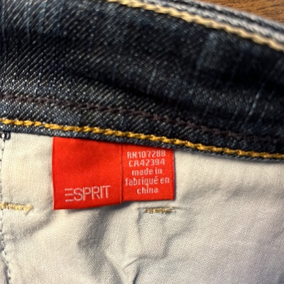 Esprit 94107 Denim Capris Pant, Cuffs on legs, size 8, Blue - Picture 7 of 9